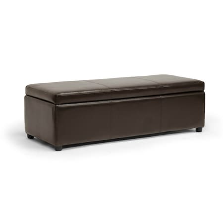 Baxton Studio Dennehy Dark Brown Modern Ottoman 104-5140